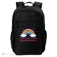 Too Cute To Be Neurotypical Rainbow Backpack thumb 0