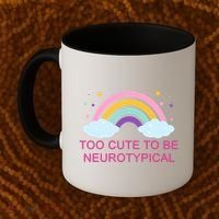 Too Cute To Be Neurotypical Rainbow Coffee Mug thumb 2