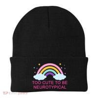 Too Cute To Be Neurotypical Rainbow Beanie thumb 0
