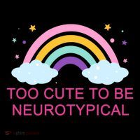 Too Cute To Be Neurotypical Rainbow Coaster thumb 2