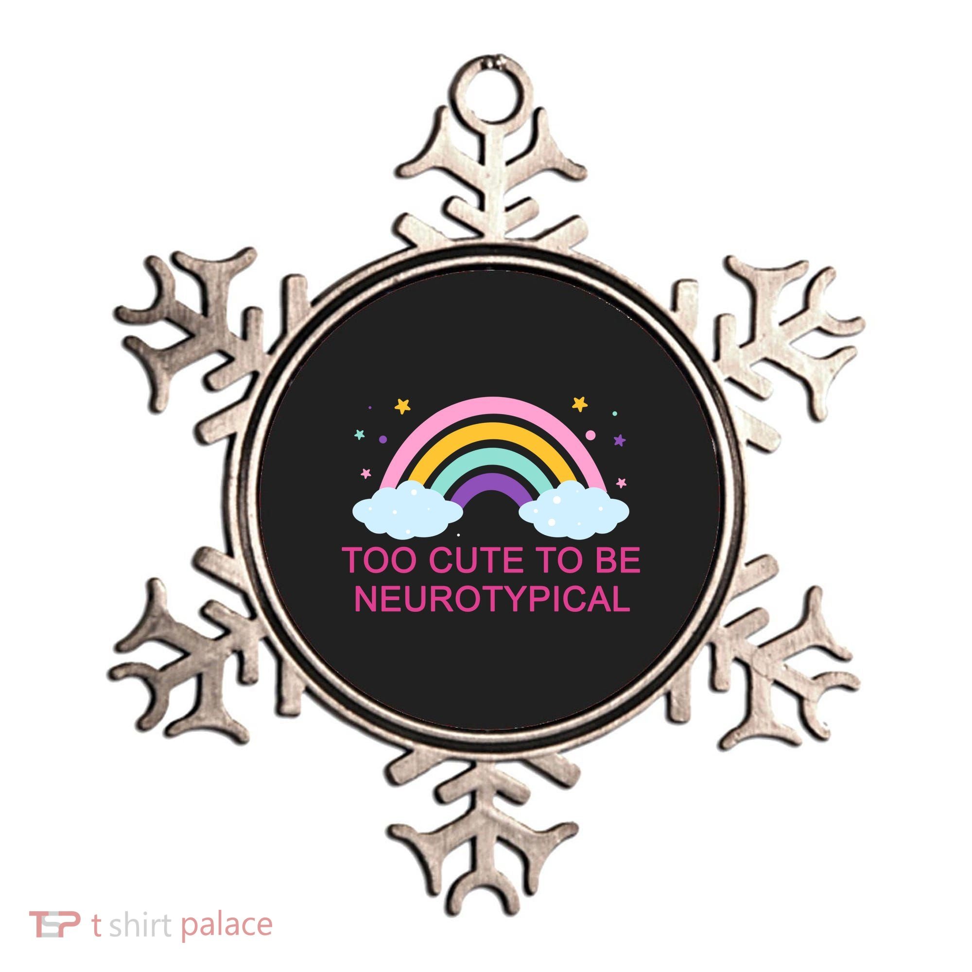 Too Cute To Be Neurotypical Rainbow Ornament