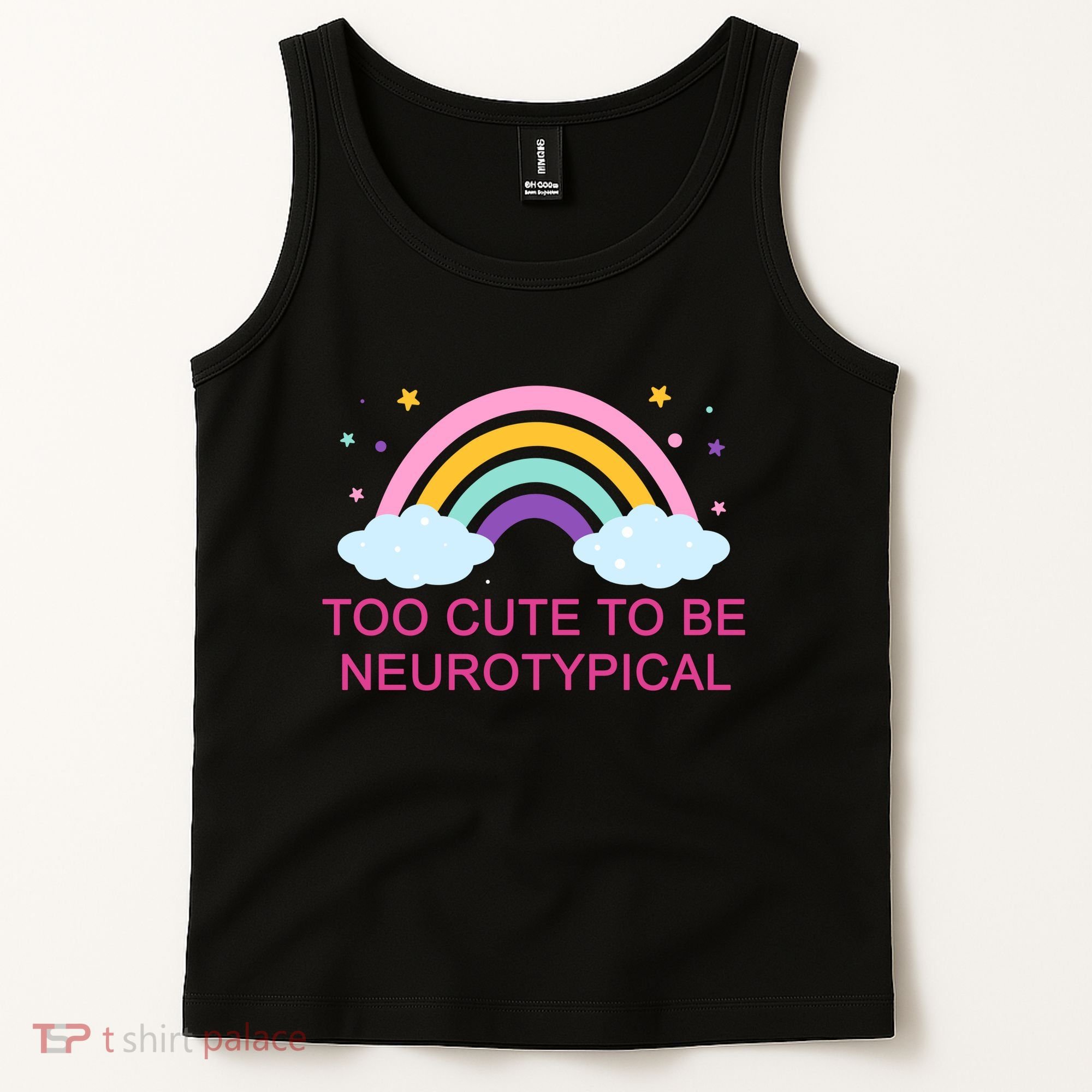 Too Cute To Be Neurotypical Rainbow Tank Top