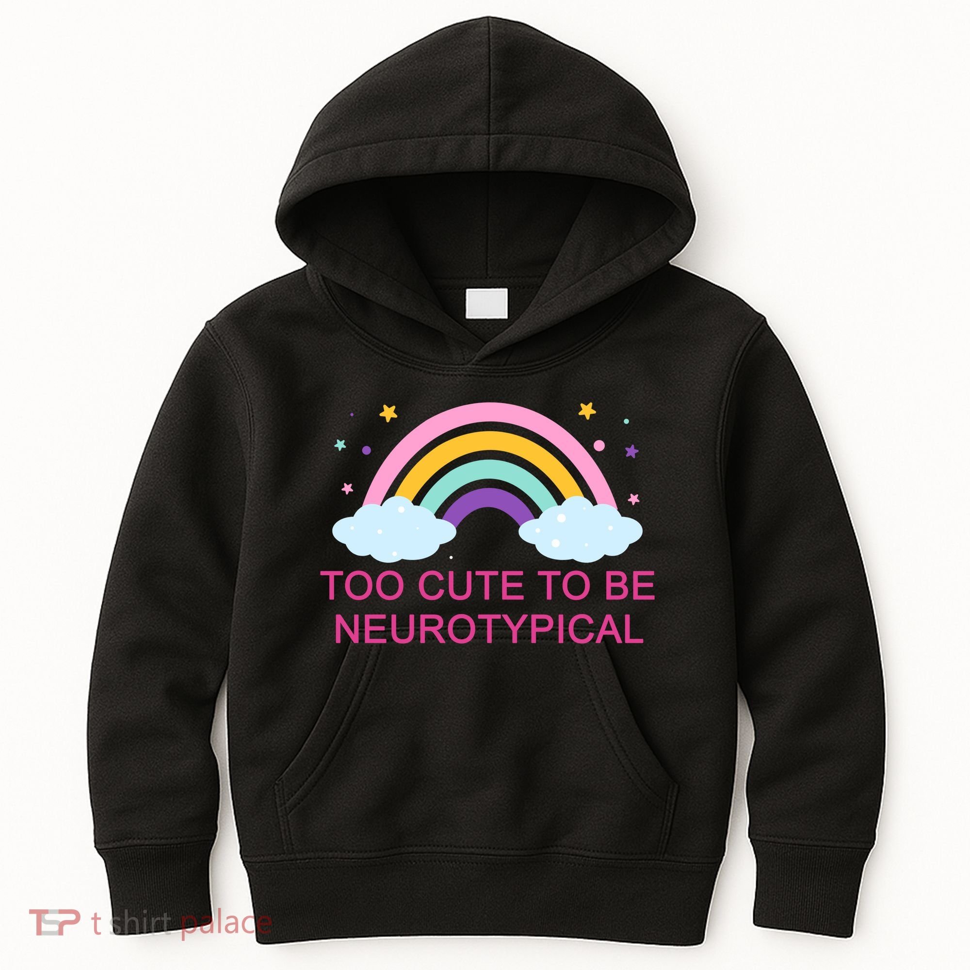 Too Cute To Be Neurotypical Rainbow Kids Hoodie