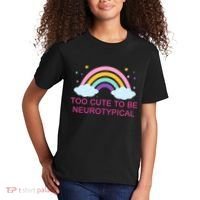 Too Cute To Be Neurotypical Rainbow Kids T-Shirt thumb 2