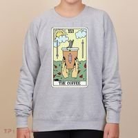 The Coffee Tarot Card Coffee Lover Caffeinated Witchy Hand Women's Sweatshirt thumb 0