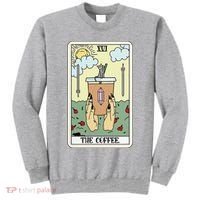The Coffee Tarot Card Coffee Lover Caffeinated Witchy Hand Tall Sweatshirt thumb 0