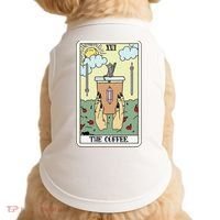 The Coffee Tarot Card Coffee Lover Caffeinated Witchy Hand Doggie Tank thumb 0