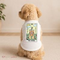 The Coffee Tarot Card Coffee Lover Caffeinated Witchy Hand Doggie Tank thumb 2