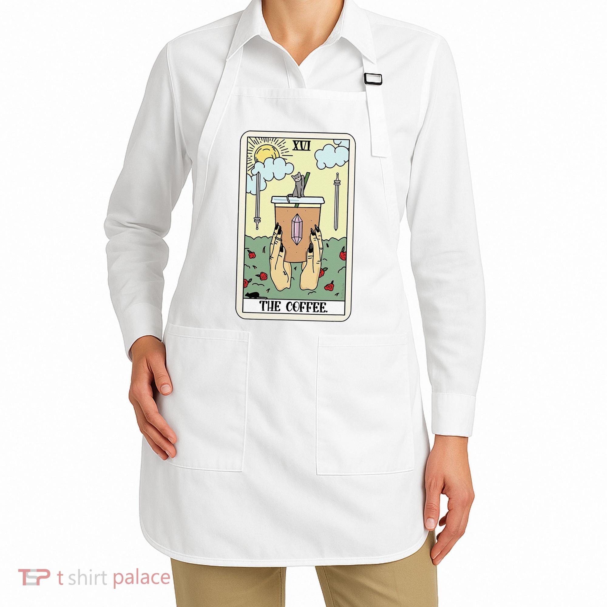 The Coffee Tarot Card Coffee Lover Caffeinated Witchy Hand Apron