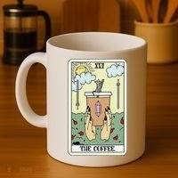 The Coffee Tarot Card Coffee Lover Caffeinated Witchy Hand Coffee Mug thumb 4