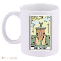 The Coffee Tarot Card Coffee Lover Caffeinated Witchy Hand 11oz C Handle Ceramic Mug thumb 2