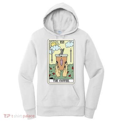 The Coffee Tarot Card Coffee Lover Caffeinated Witchy Hand Women's Hoodie