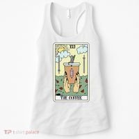 The Coffee Tarot Card Coffee Lover Caffeinated Witchy Hand Women's Tank Top thumb 0