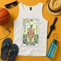The Coffee Tarot Card Coffee Lover Caffeinated Witchy Hand Tank Top thumb 4