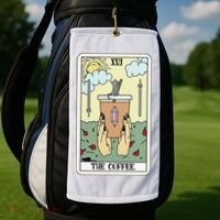 The Coffee Tarot Card Coffee Lover Caffeinated Witchy Hand Golf Towel thumb 2
