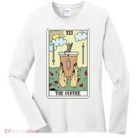 The Coffee Tarot Card Coffee Lover Caffeinated Witchy Hand Women's Long Sleeve Shirt thumb 0