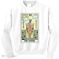 The Coffee Tarot Card Coffee Lover Caffeinated Witchy Hand Kids Sweatshirt thumb 0