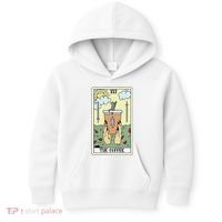 The Coffee Tarot Card Coffee Lover Caffeinated Witchy Hand Kids Hoodie thumb 0