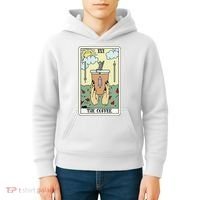 The Coffee Tarot Card Coffee Lover Caffeinated Witchy Hand Kids Hoodie thumb 4