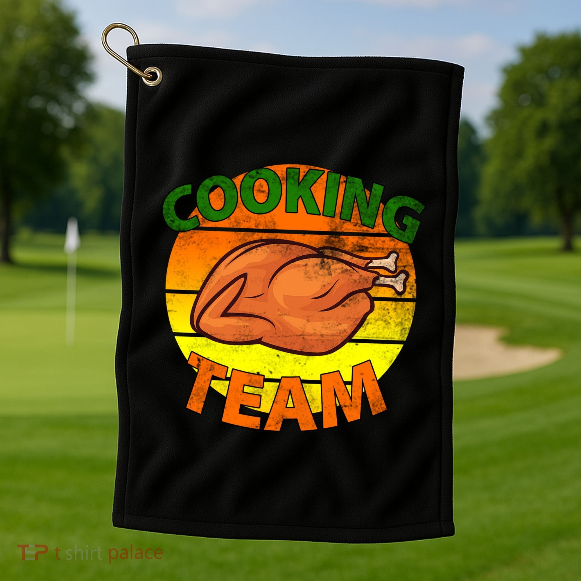 Thanksgiving Cooking Team Family Matching Golf Towel