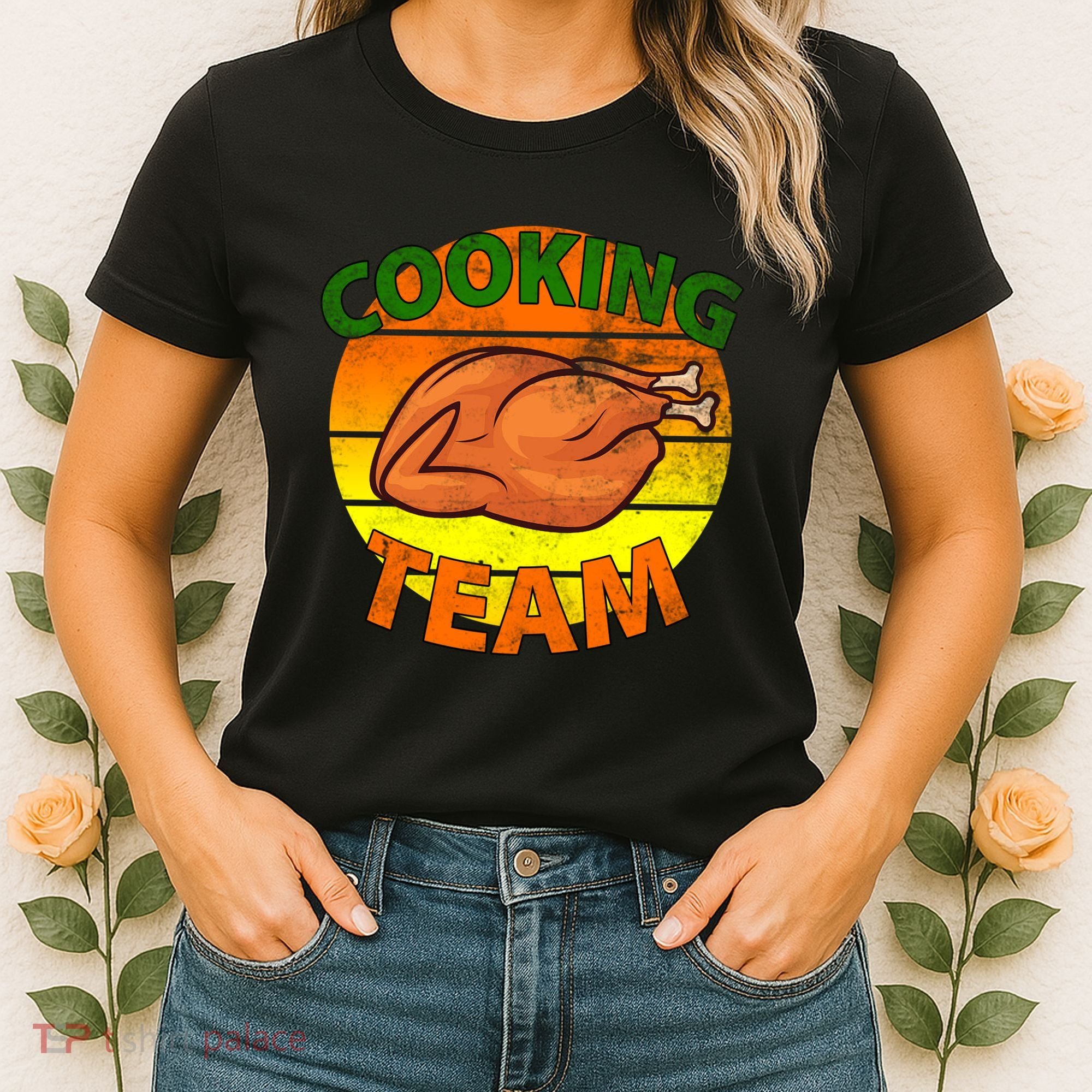 Thanksgiving Cooking Team Family Matching Women's T-Shirt