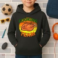 Thanksgiving Cooking Team Family Matching Kids Hoodie thumb 2