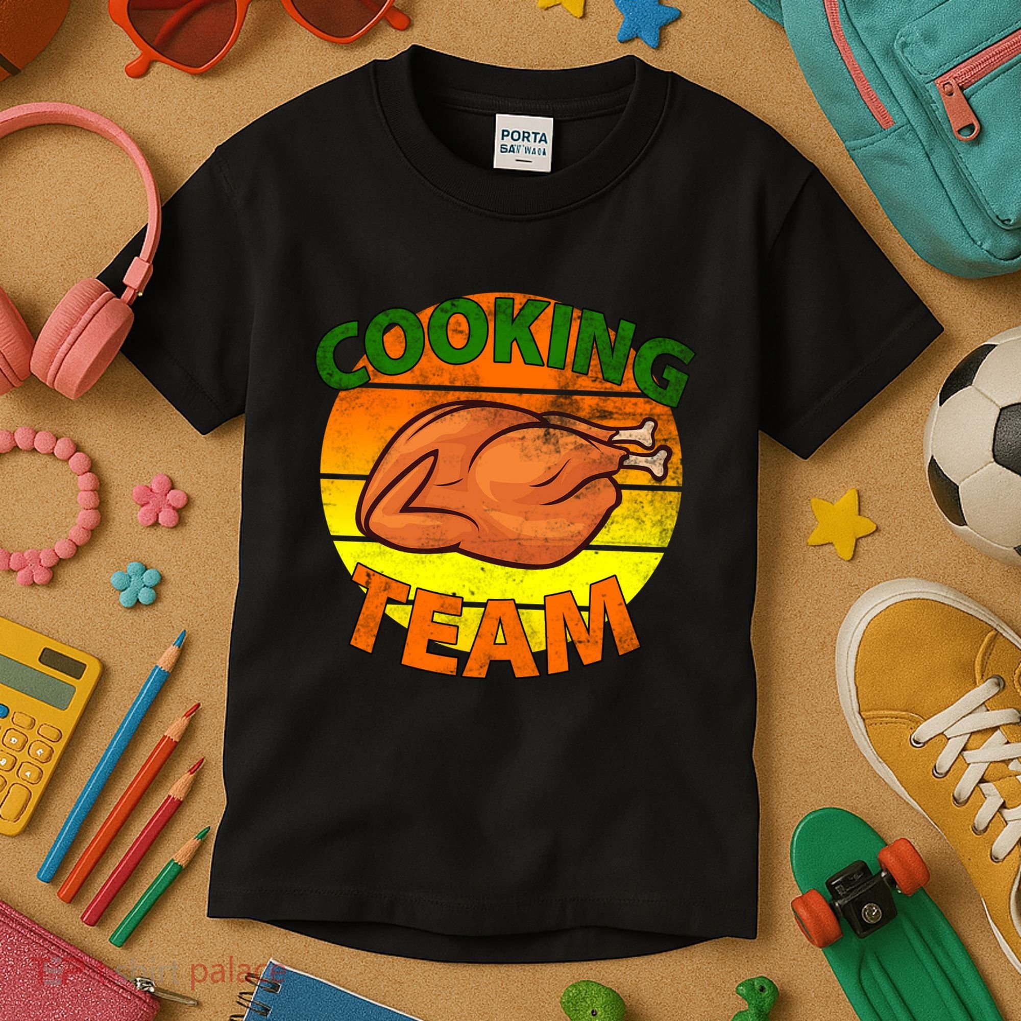 Thanksgiving Cooking Team Family Matching Kids T-Shirt