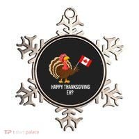 Turkey Canadian Thanksgiving Happy Thanksgiving Eh Ornament thumb 0