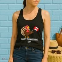 Turkey Canadian Thanksgiving Happy Thanksgiving Eh Women's Tank Top thumb 2