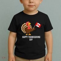 Turkey Canadian Thanksgiving Happy Thanksgiving Eh Toddler T-Shirt thumb 2