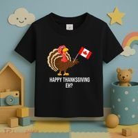 Turkey Canadian Thanksgiving Happy Thanksgiving Eh Toddler T-Shirt thumb 3