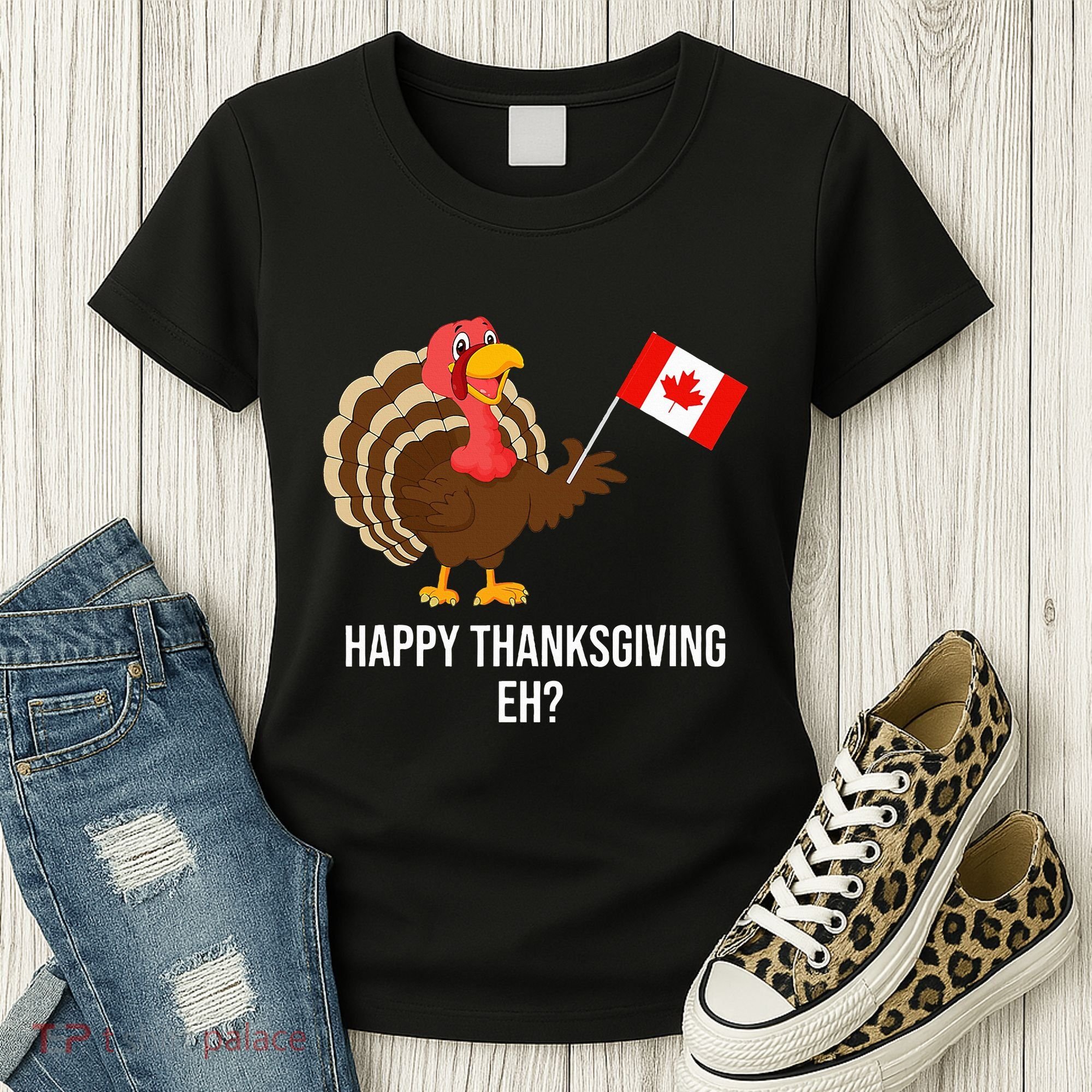 Turkey Canadian Thanksgiving Happy Thanksgiving Eh Women's T-Shirt