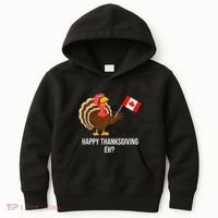 Turkey Canadian Thanksgiving Happy Thanksgiving Eh Kids Hoodie thumb 0
