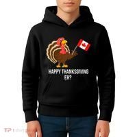 Turkey Canadian Thanksgiving Happy Thanksgiving Eh Kids Hoodie thumb 4