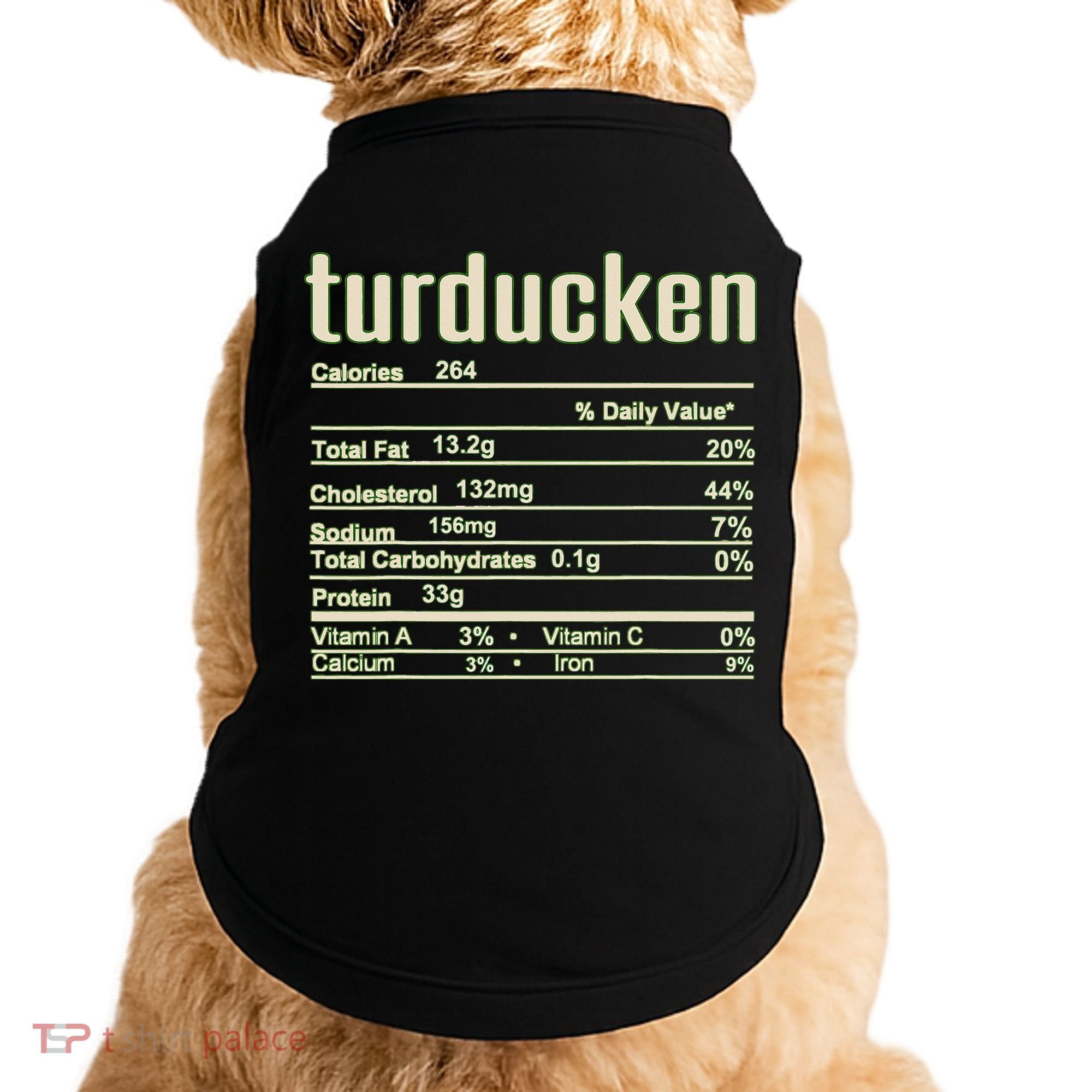 Thanksgiving Christmas Turducken Nutrition Fact Doggie Tank