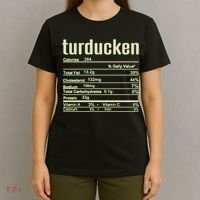 Thanksgiving Christmas Turducken Nutrition Fact T-Shirt thumb 4