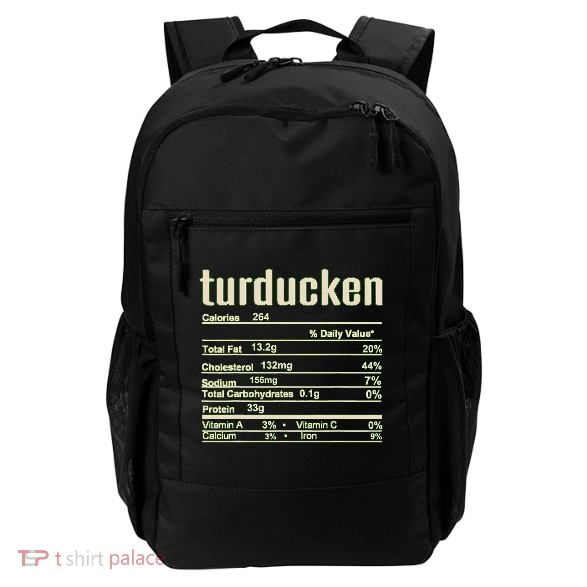 Thanksgiving Christmas Turducken Nutrition Fact Backpack