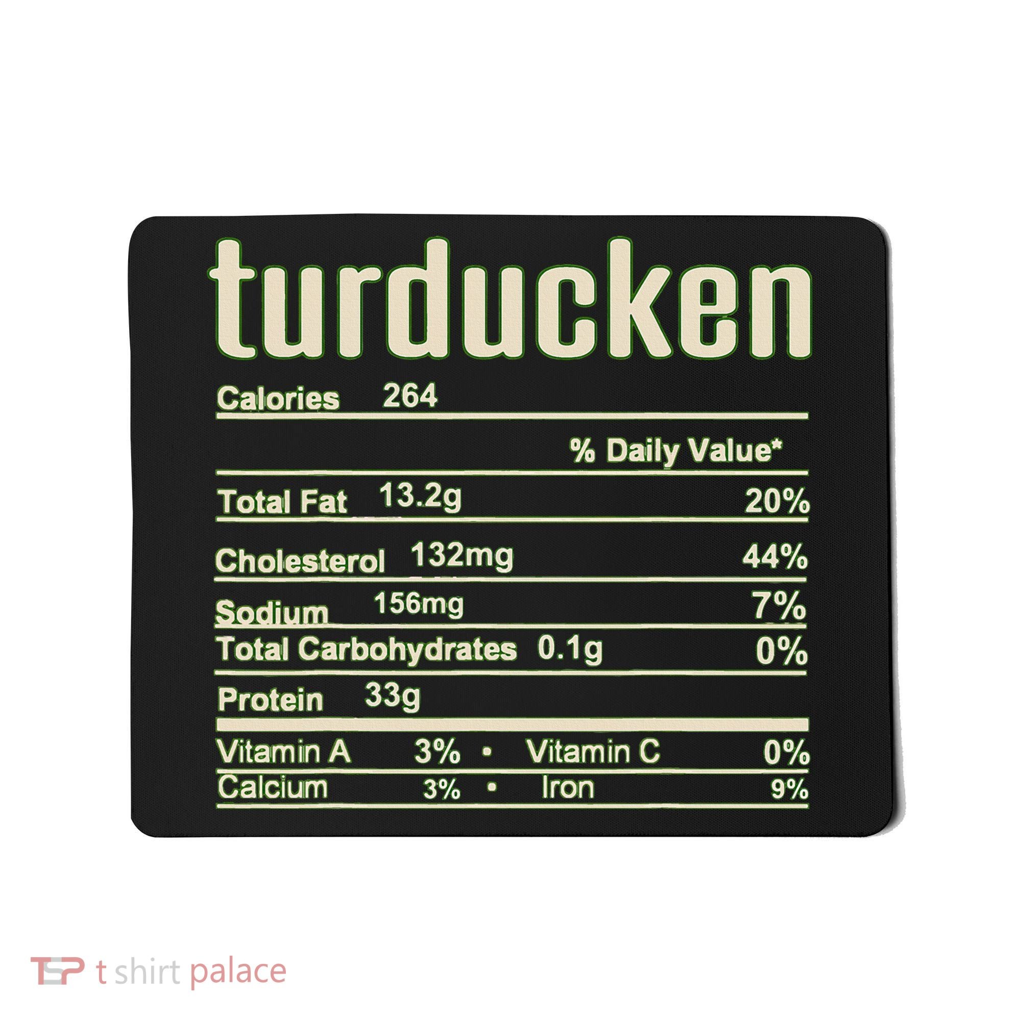 Thanksgiving Christmas Turducken Nutrition Fact Mousepad