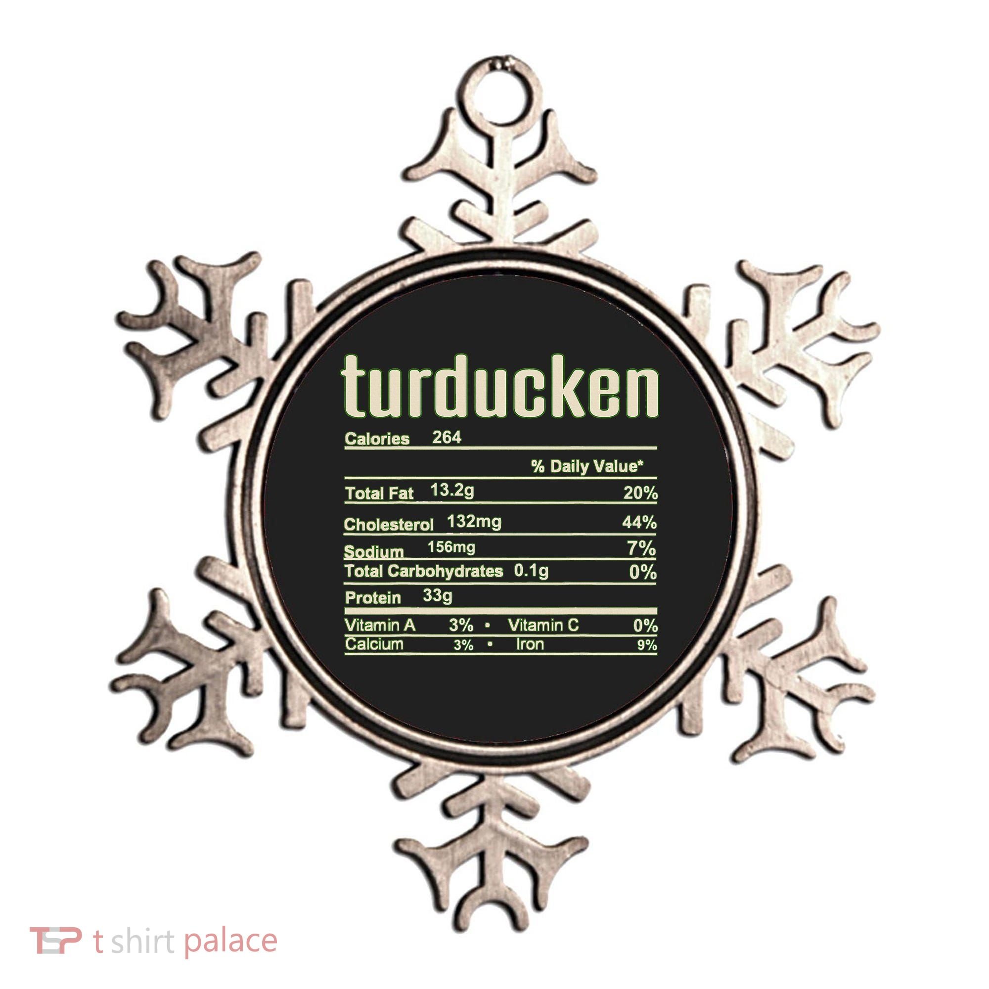 Thanksgiving Christmas Turducken Nutrition Fact Ornament