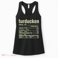 Thanksgiving Christmas Turducken Nutrition Fact Women's Tank Top thumb 0