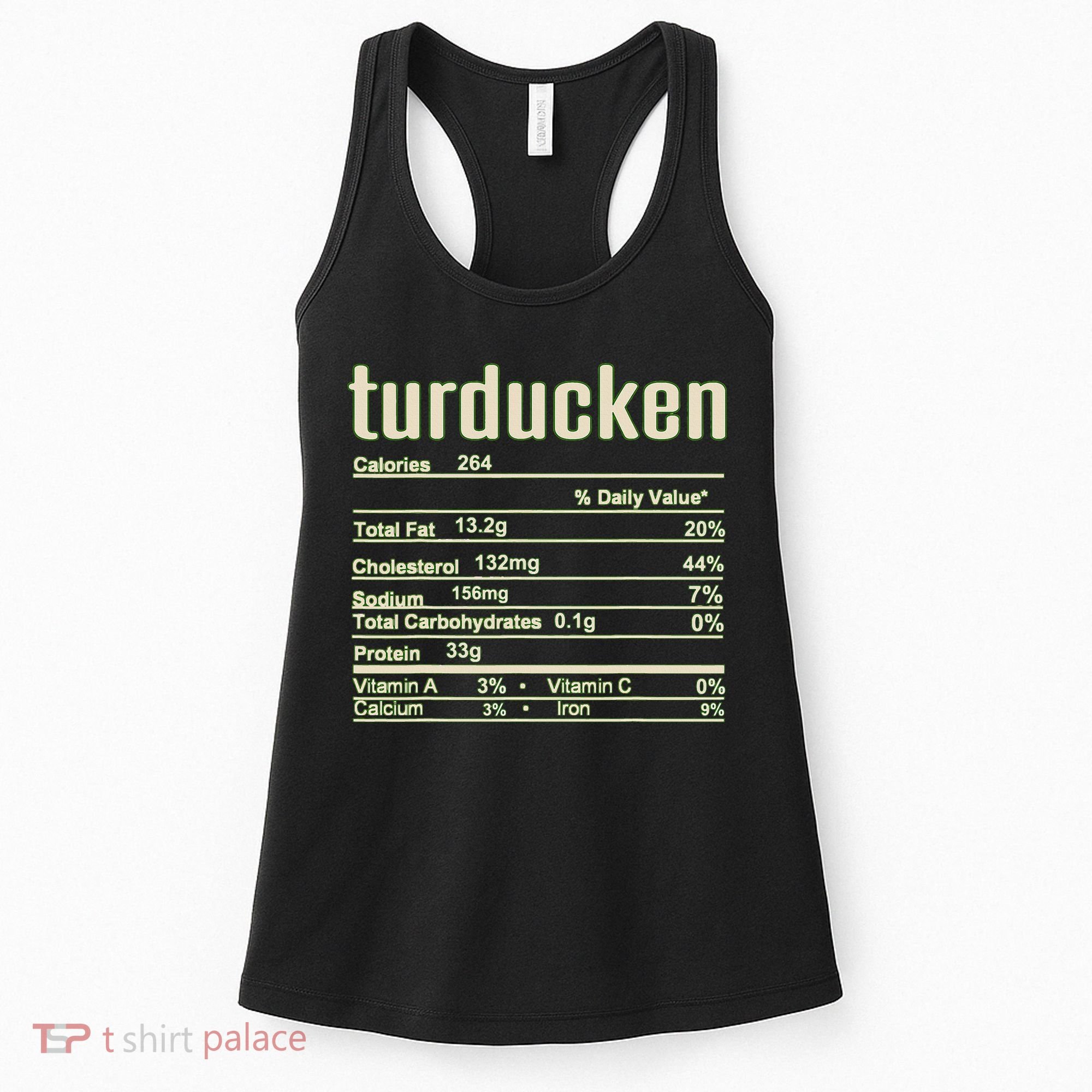 Thanksgiving Christmas Turducken Nutrition Fact Women's Tank Top
