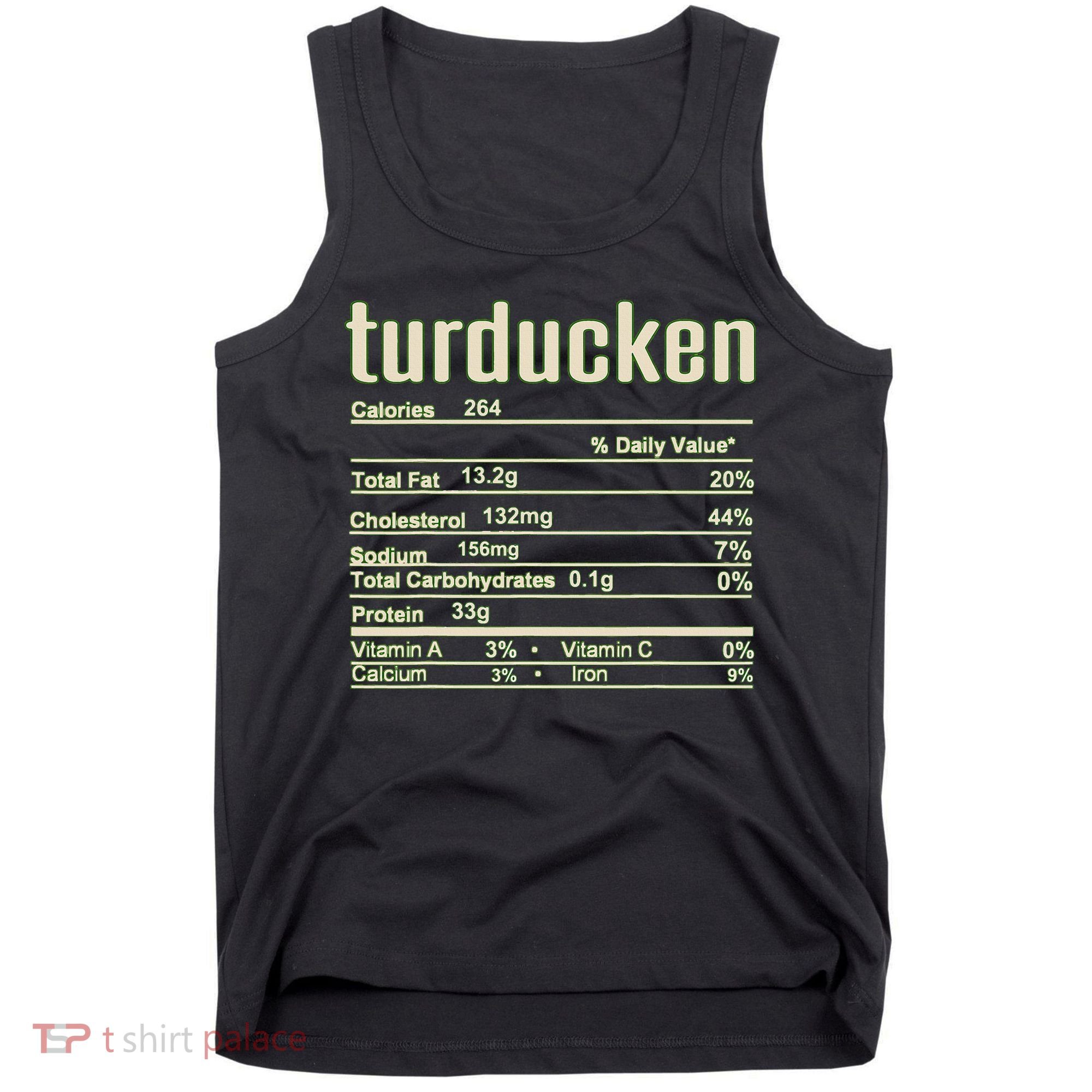 Thanksgiving Christmas Turducken Nutrition Fact Tank Top