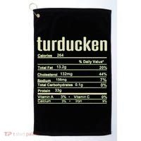 Thanksgiving Christmas Turducken Nutrition Fact Golf Towel thumb 0
