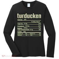 Thanksgiving Christmas Turducken Nutrition Fact Women's Long Sleeve Shirt thumb 0