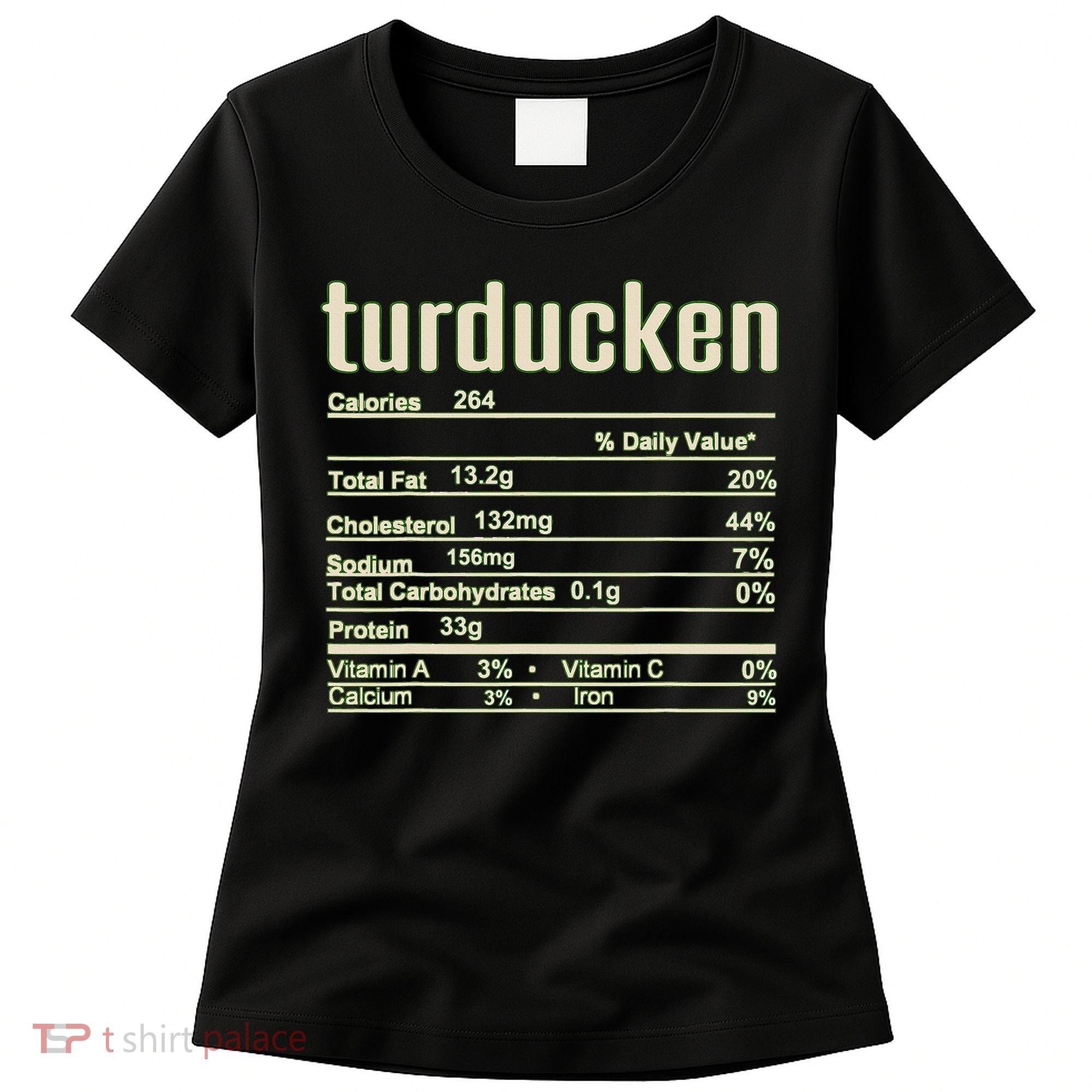 Thanksgiving Christmas Turducken Nutrition Fact Women's T-Shirt