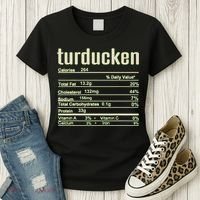 Thanksgiving Christmas Turducken Nutrition Fact Women's T-Shirt thumb 3
