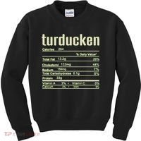 Thanksgiving Christmas Turducken Nutrition Fact Kids Sweatshirt thumb 0