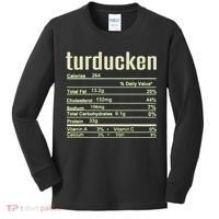 Thanksgiving Christmas Turducken Nutrition Fact Kids Long Sleeve Shirt thumb 0