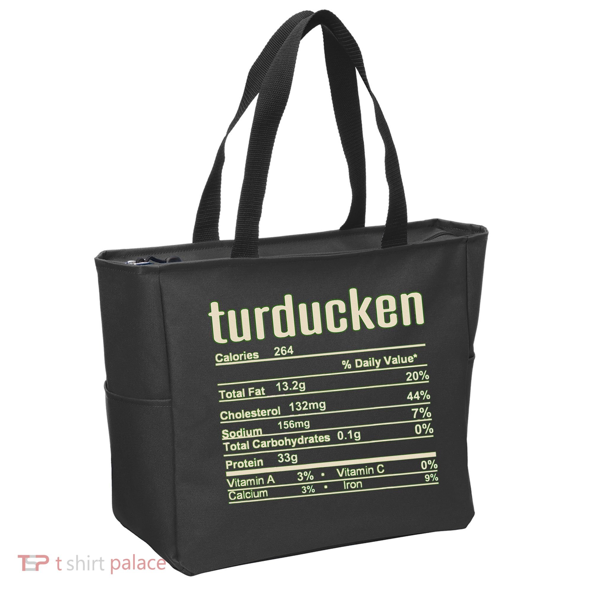 Thanksgiving Christmas Turducken Nutrition Fact Tote Bag