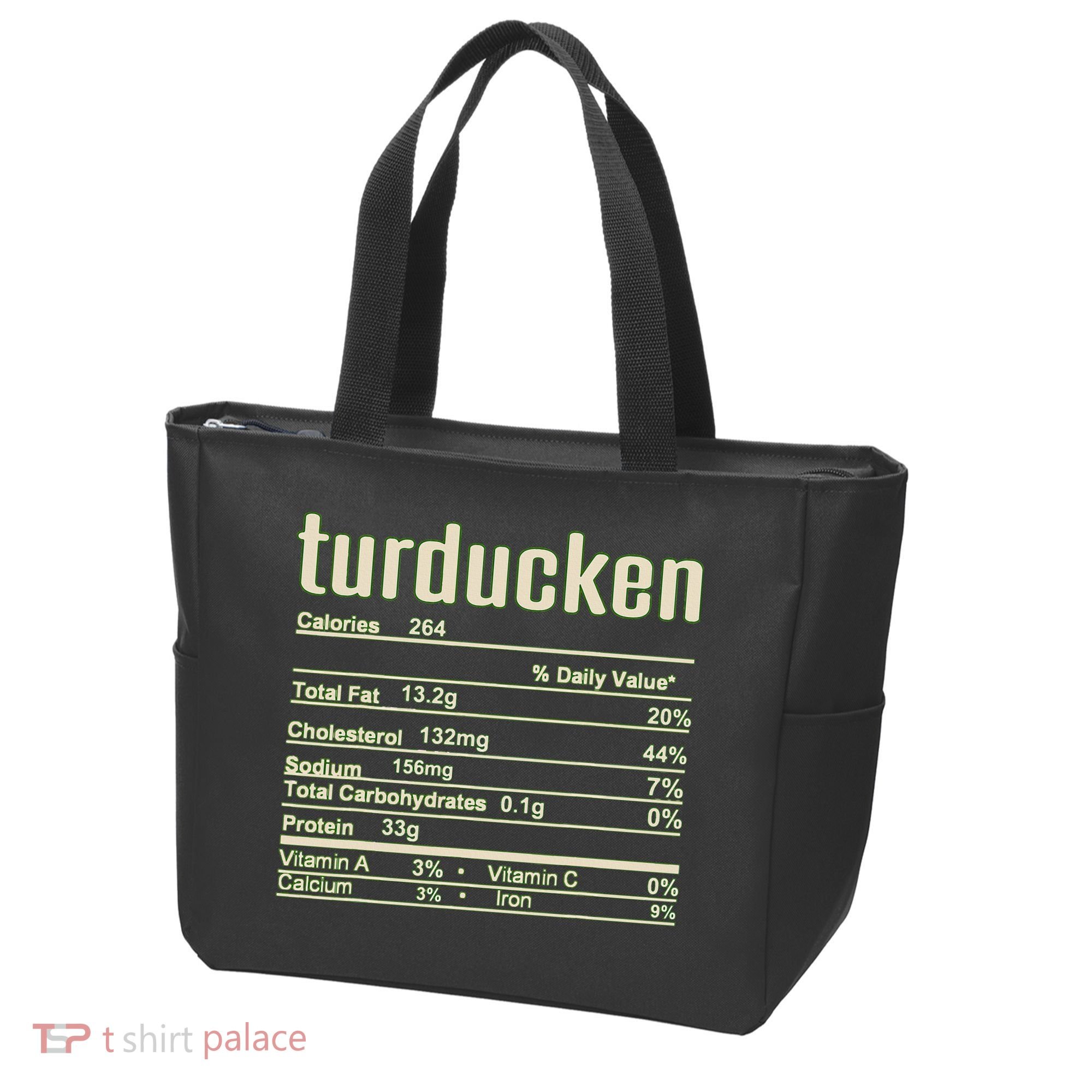 Thanksgiving Christmas Turducken Nutrition Fact Tote Bag